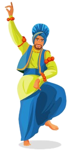 Bhangra dancer illustration
