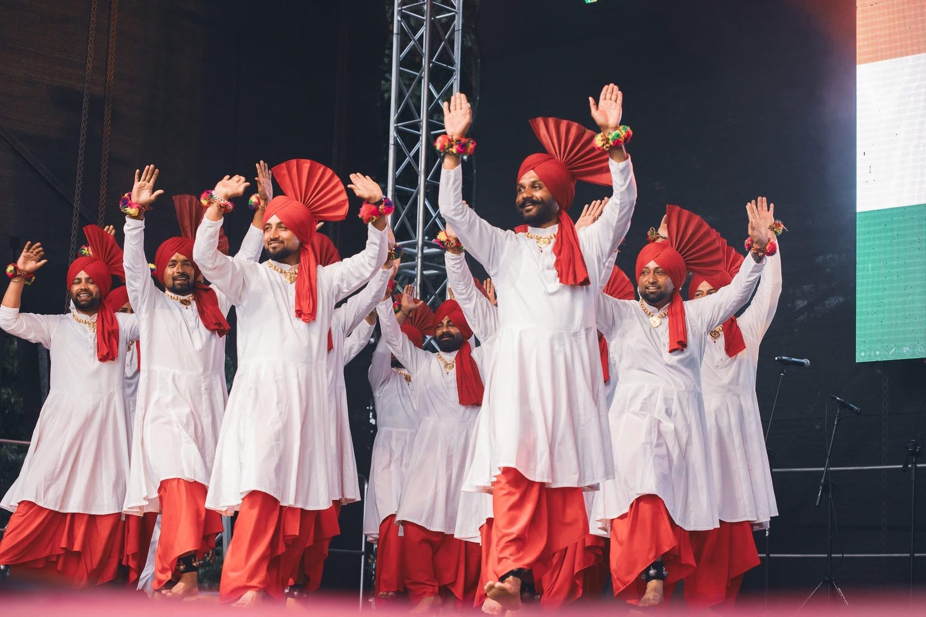 Dancers celebrating on stage