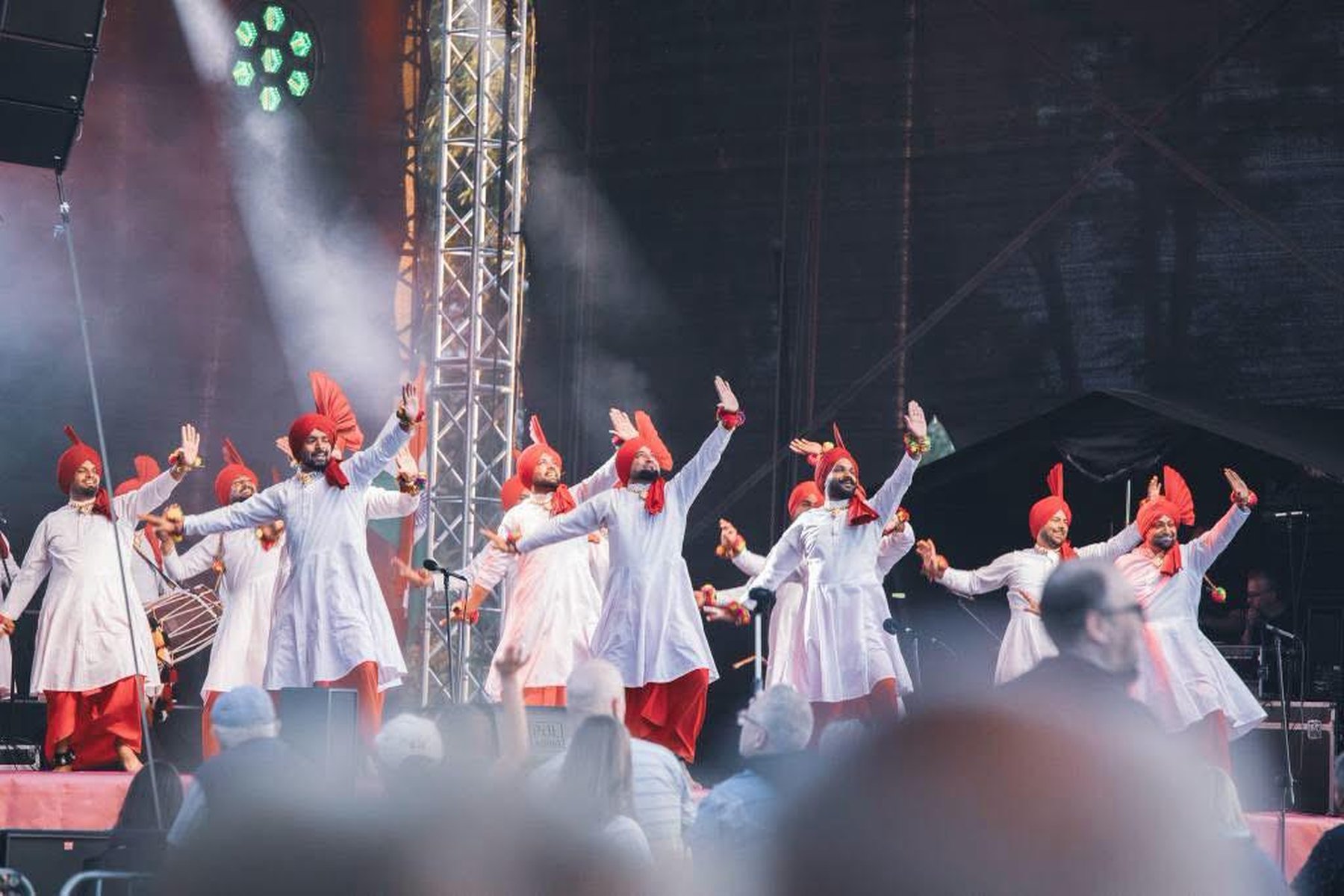Group Bhangra class in session