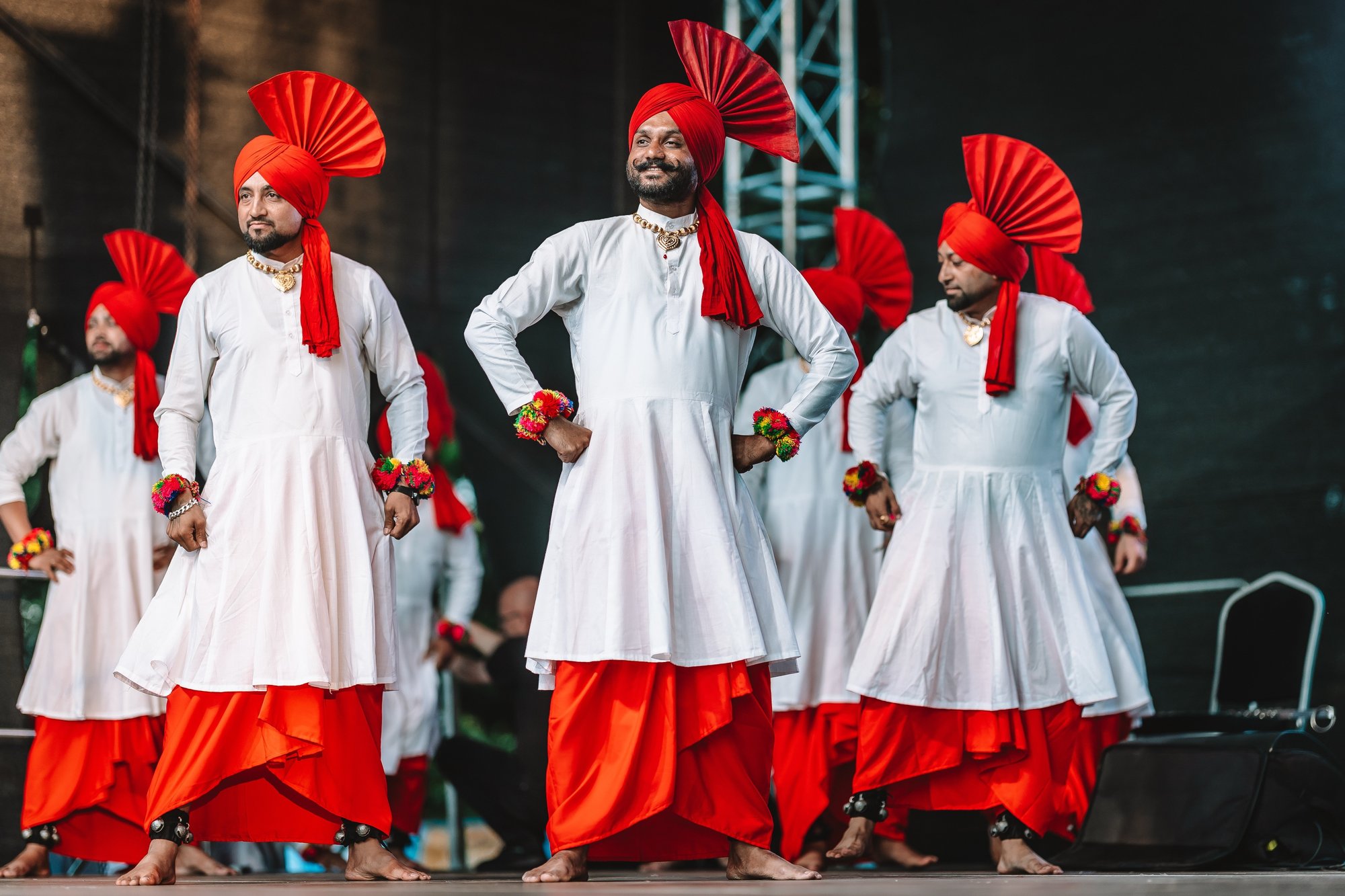 Punjabi Folk Squad performing on stage